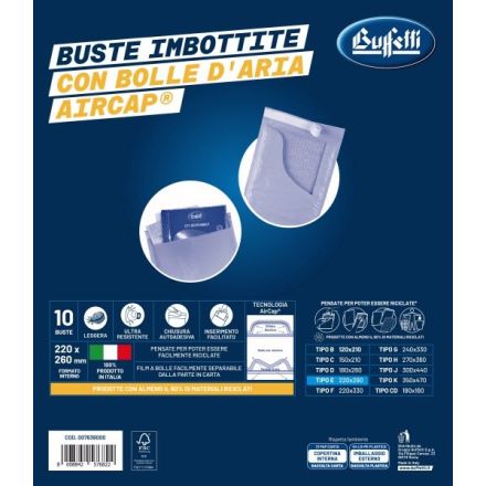 Buste imbottite in carta avana - Formato interno 22x26 cm