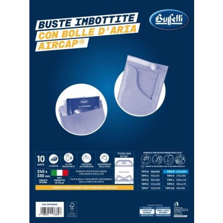 Buste imbottite in carta avana - Formato interno 24x33 cm