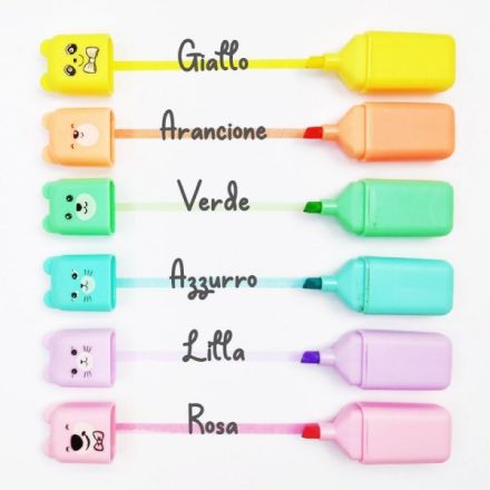 Astuccio 6 evidenziatori - Puppies