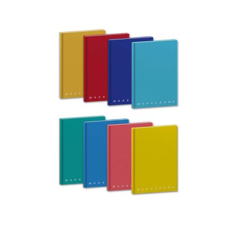 Quaderni cartonati Monocromo - Rigatura 1R - Righe medie e superiori - 80 g - copertine assortite