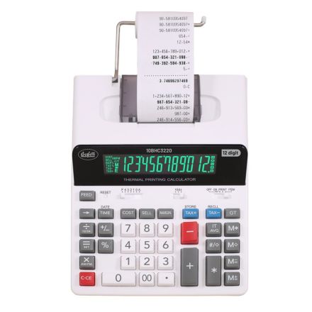 Calcolatrice scrivente BHC3220 - 12 digit - bianca