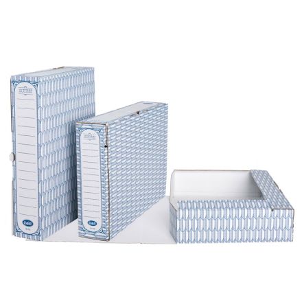 Scatole archivio Secretaire - Dorso 8 cm -35x24 cm - blu