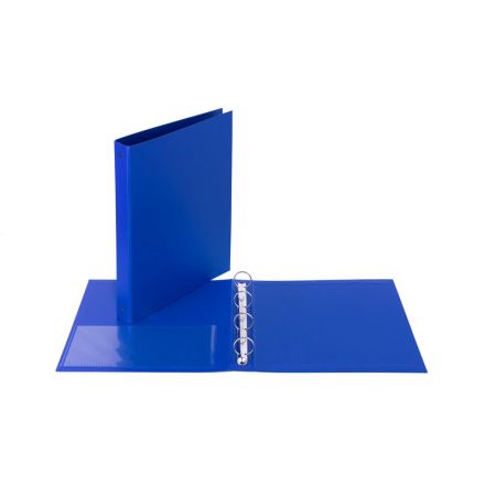 Cartella - 4 anelli tondi - Diametro 30 mm - 30x22- blu