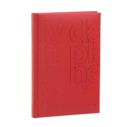 Agenda giornaliera 12 mesi - 2026 - 11x16,5 cm - sab/dom accoppiati - rosso