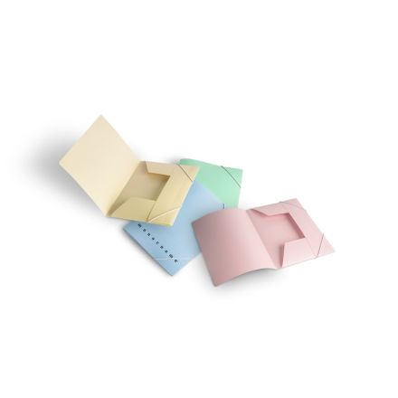 Cartellina 3 lembi con elastico in ppl MONOCROMO PASTEL