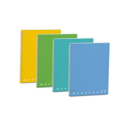 Quaderno MONOCROMO GREEN - spiralato - 5M - Quadretto da 5mm