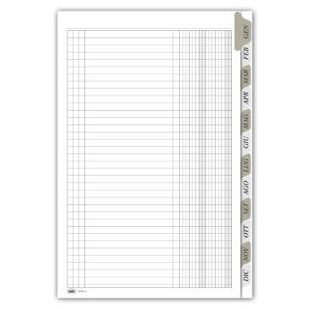 Registro Scadenzario gennaio/dicembre - 10 pagine/mese con spirale - 29,7x21 cm