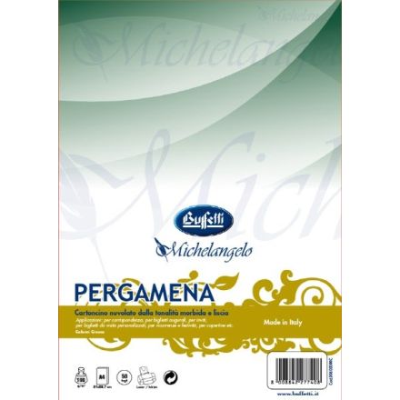Conf. 50 ff cartoncino pergamena - liscio crema - A4 - 190 g