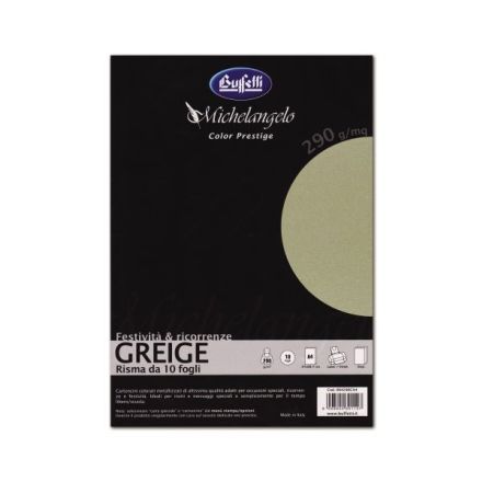 Michelangelo Color Prestige - cartoncini metallizzati - A4 120 g - greige
