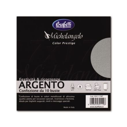 Michelangelo Color Prestige - buste metallizzate - 11x22 cm - argento
