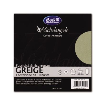 Michelangelo Color Prestige - buste metallizzate - 11x22 cm - greige