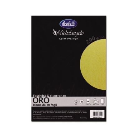 Michelangelo Color Prestige - cartoncini metallizzati - A4 120 g - oro