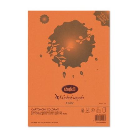 Carta e cartoncini Michelangelo Color A4 - risma da 50 fogli 80g - colori forti - arancio