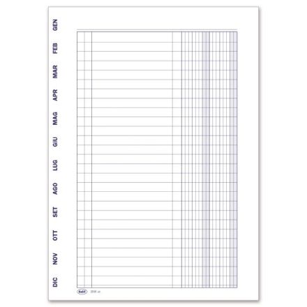 Registro Scadenzario gennaio/dicembre - 8 pagine/mese con spirale - 24x17 cm