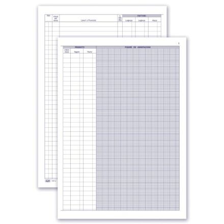 Registro Libretto delle misure a corpo - 50 pagine prenumerate - 29,7x21 cm