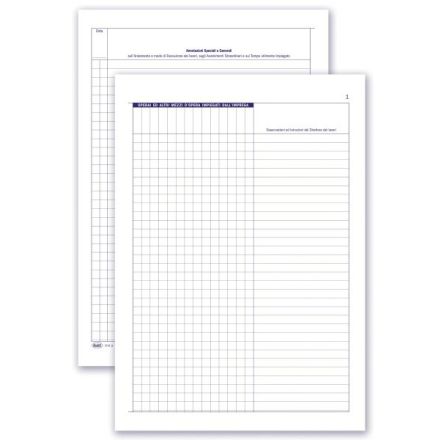 Registro Giornale dei lavori - 50 pagine prenumerate - 29,7x21 cm