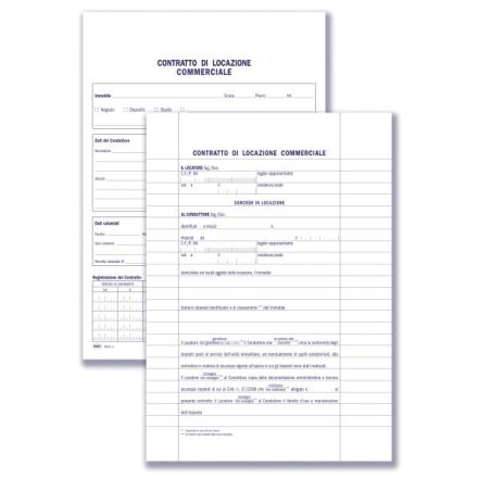 Fascicolo Contratto di locazione per uso commerciale - 29,7x21 cm