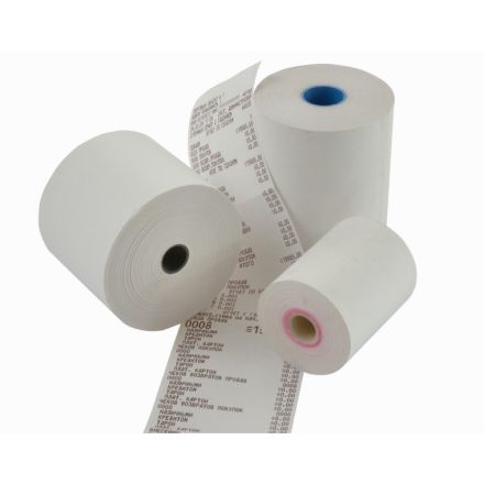 Rotoli bolancia in carta termica adesiva 57,5 mm x 20 m x 25 mm - 55 g - SENZA BISFENOLI
