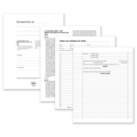 Registro Verbali assemblee condominiali (con preambolo prestampato) - 92 pagine - 31x24,5 cm