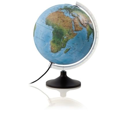 Mappamondo luminoso - Globo Uranio - diametro 30 cm - cartografica in rilievo 3D - scritte in italiano