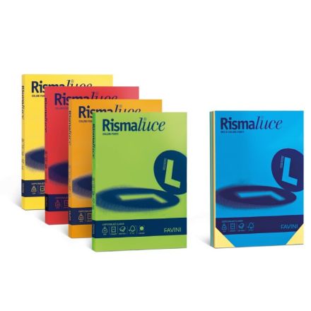 Carta colorata Rismaluce A3 - 90 g/mq - azzurro