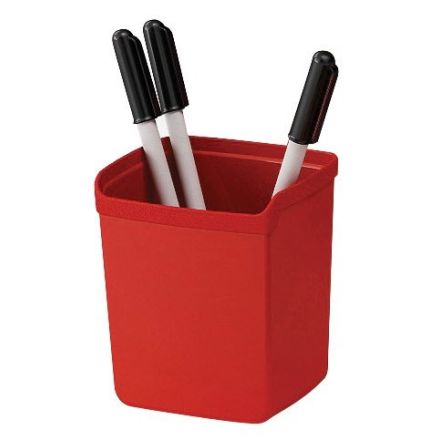 Bicchiere portapenne Plastic Desk - colore rosso