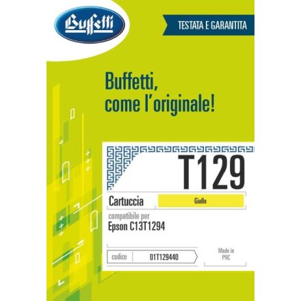 Epson Cartuccia ink jet - Compatibile T129 C13T129440 - Giallo - 395 pag