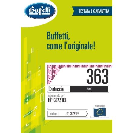 Cartuccia ink jet HP - Compatibile Rigenerato 363 C8721EE - Nero - 410 pag