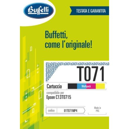 Epson Cartuccia ink jet - Compatibile T071 C13T071540 - Multipack 4 colori - 230 + 345 x 3