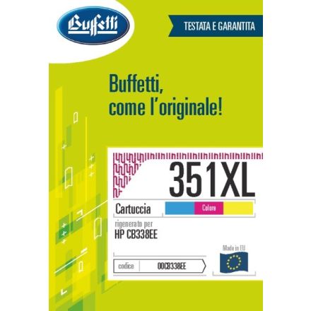 Cartuccia ink jet HP - Compatibile Rigenerato 351XL CB338EE - 3 colori (Ciano, Magenta, Giallo) - 580 pag