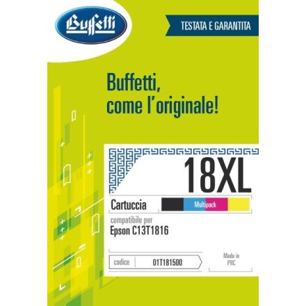 Epson Cartuccia ink jet - Compatibile 18XL C13T181640 - Multipack 4 colori - 470 + 450 x 3 pag