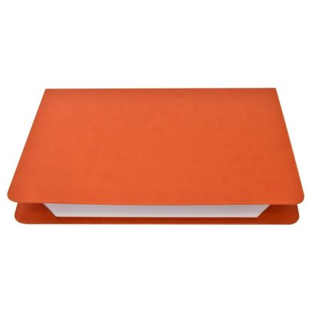 Sottomano in similpelle - 2 specchi - f.to 50x35 cm - arancio