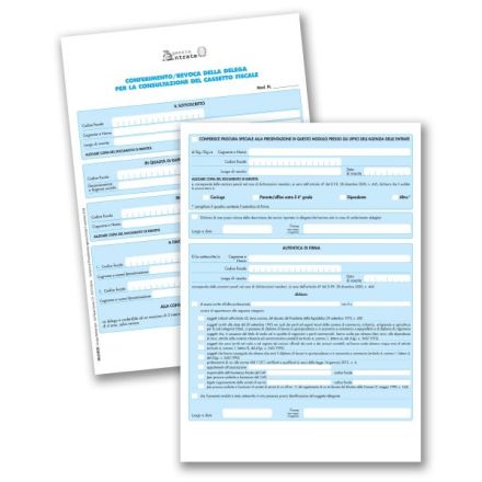 Conferimento/Revoca della delega per la consultazione del Cassetto Fiscale - Modulo Continuo triplice copia - compilazione manuale - 24x24"