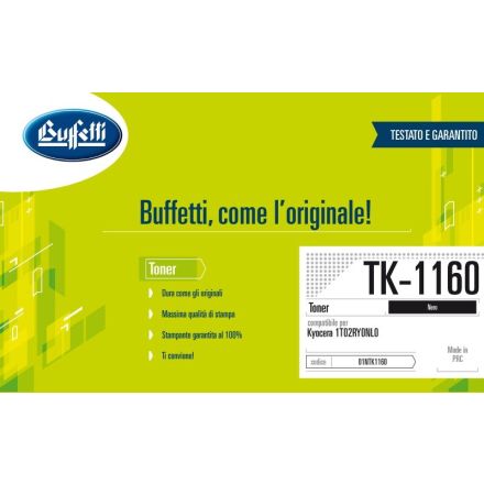 Kyocera Toner - Compatibile TK-1160 1T02RY0NL0 - Nero - 7.200 pag