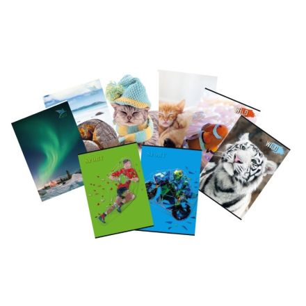Quaderno Copertine assortite - Rigatura Q - Quadretto elementari - 80 g - A5 - copertine assortite