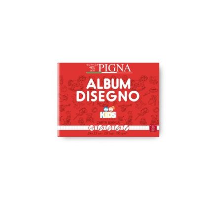Album Disegno Kids - Rilegatura Punto Metallico con microperforazione - 5M - 110g - 24x33cm