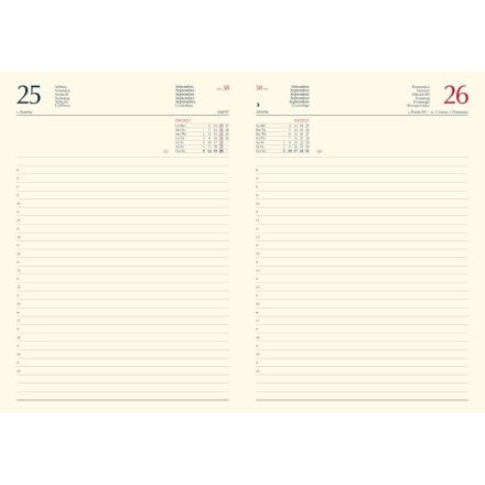 Refill Agenda giornaliera 12 mesi - 2026 - 14,5x20,5 cm - carta avorio