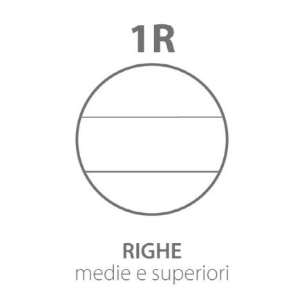 Blocco 8X12 Monocromo Skipfluo Fsc - Rigatura 1R - Righe medie e superiori - Formato 8x12