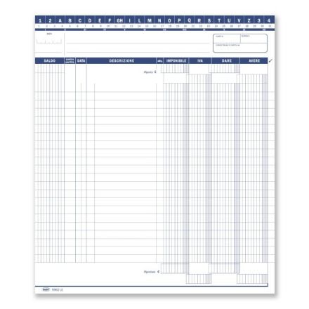Giornale - Scheda per mod. 4512 - Foglio mobile blu da 90 gr. con 2 fori per archiviazione - 25,5x22 cm