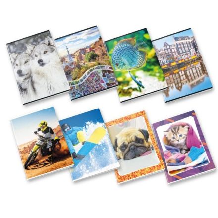 Quaderno Mix collezioni - Rigatura B - Righe 3a elementare - 80 g - A5 - copertine assortite