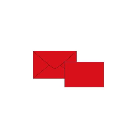 Buste e cartoncini rosso 6,5x10,5 (in scatola pvc) conf. 100 pz