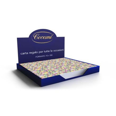 CARTA REGALO FANTASIA - Fogli 70x100 piegati assortiti (10 x 5 soggetti) conf. da 50 fogli