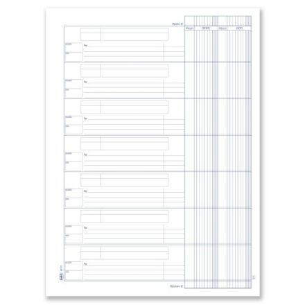 Primanota cassa (entrate/uscite) - Blocco 50/50 fogli autoricalcante - 7 tagliandi per pagina - 29,7x21,5 cm