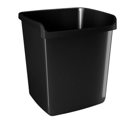 Cestino gettacarte - plastica rigenerata - nero