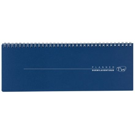 Planner settimanale 12 mesi orizzontale - 2026 - 29,2x10,3 cm - blu
