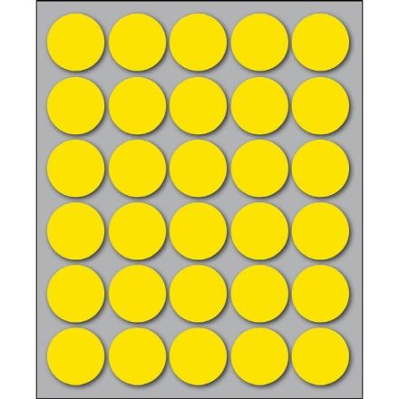 Etichette autoadesive rotonde manuali - Diam. 22 mm - Colore giallo