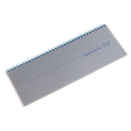 Planner settimanale 12 mesi orizzontale - 2026 - 29,2x10,3 cm - argento