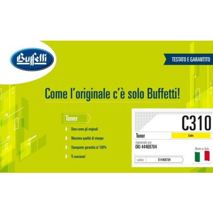 Oki Toner - Compatibile Rigenerato C310 44469704 - Giallo - 2.000 pag