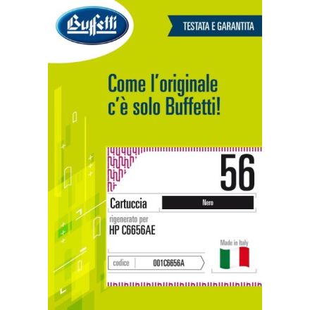 Cartuccia ink jet HP - Compatibile Rigenerato 56 C6656AE - Nero - 520 pag