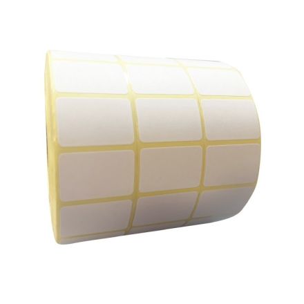 Rotolo da 9.000 etichette termiche adesive permanenti - f.to 30x20 mm - 3 piste